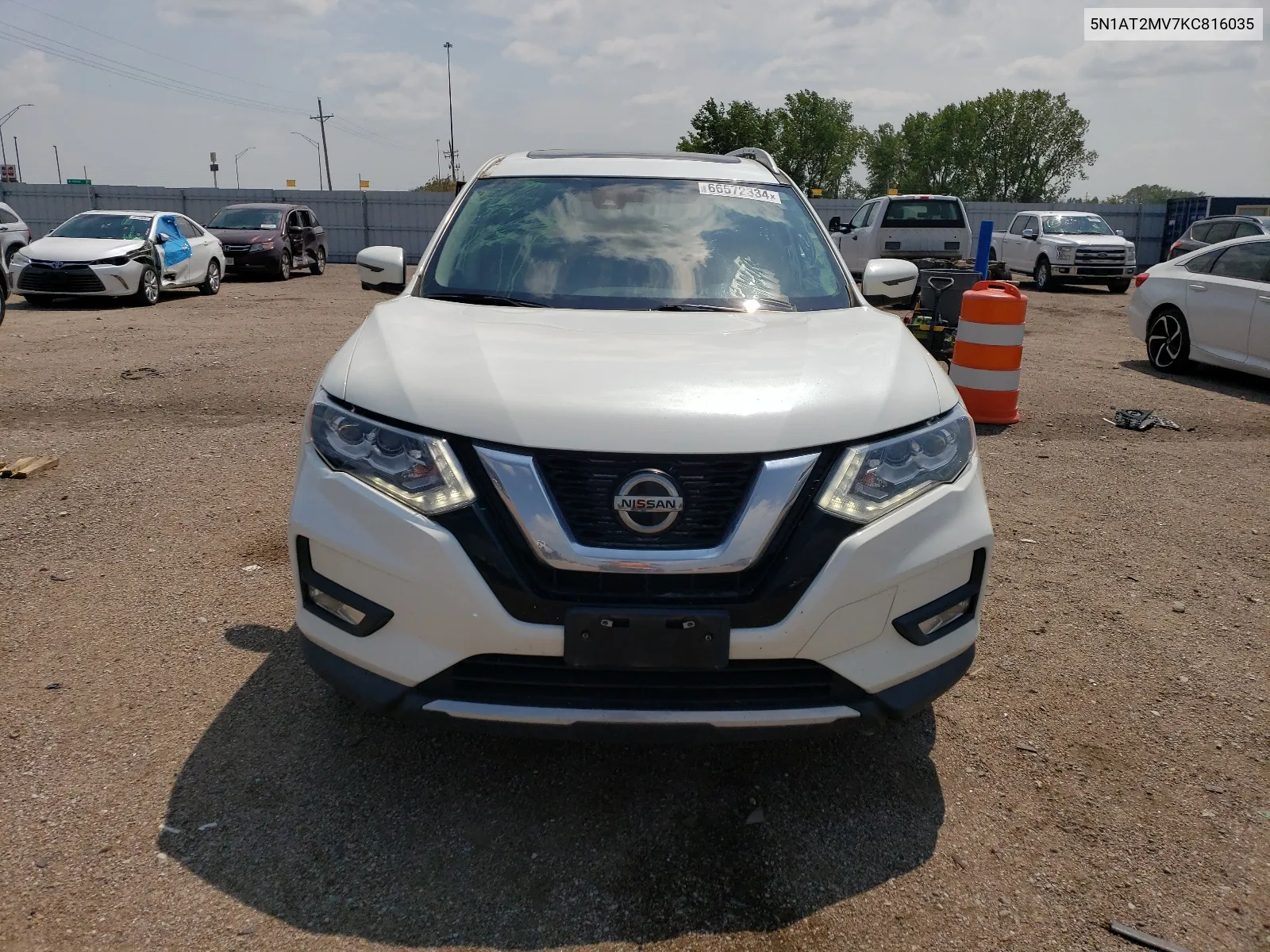 2019 Nissan Rogue S VIN: 5N1AT2MV7KC816035 Lot: 66572334