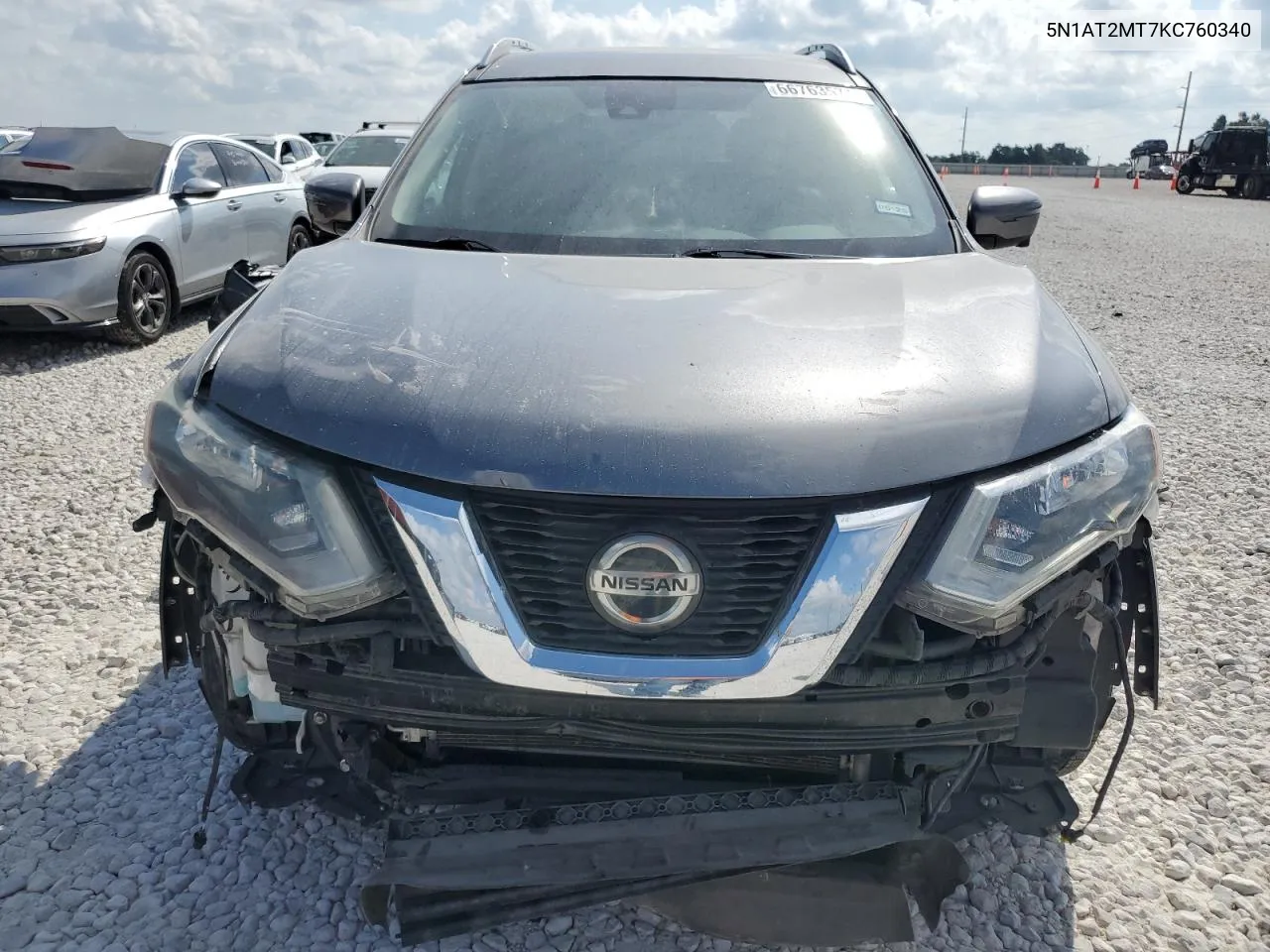 2019 Nissan Rogue S VIN: 5N1AT2MT7KC760340 Lot: 66763574