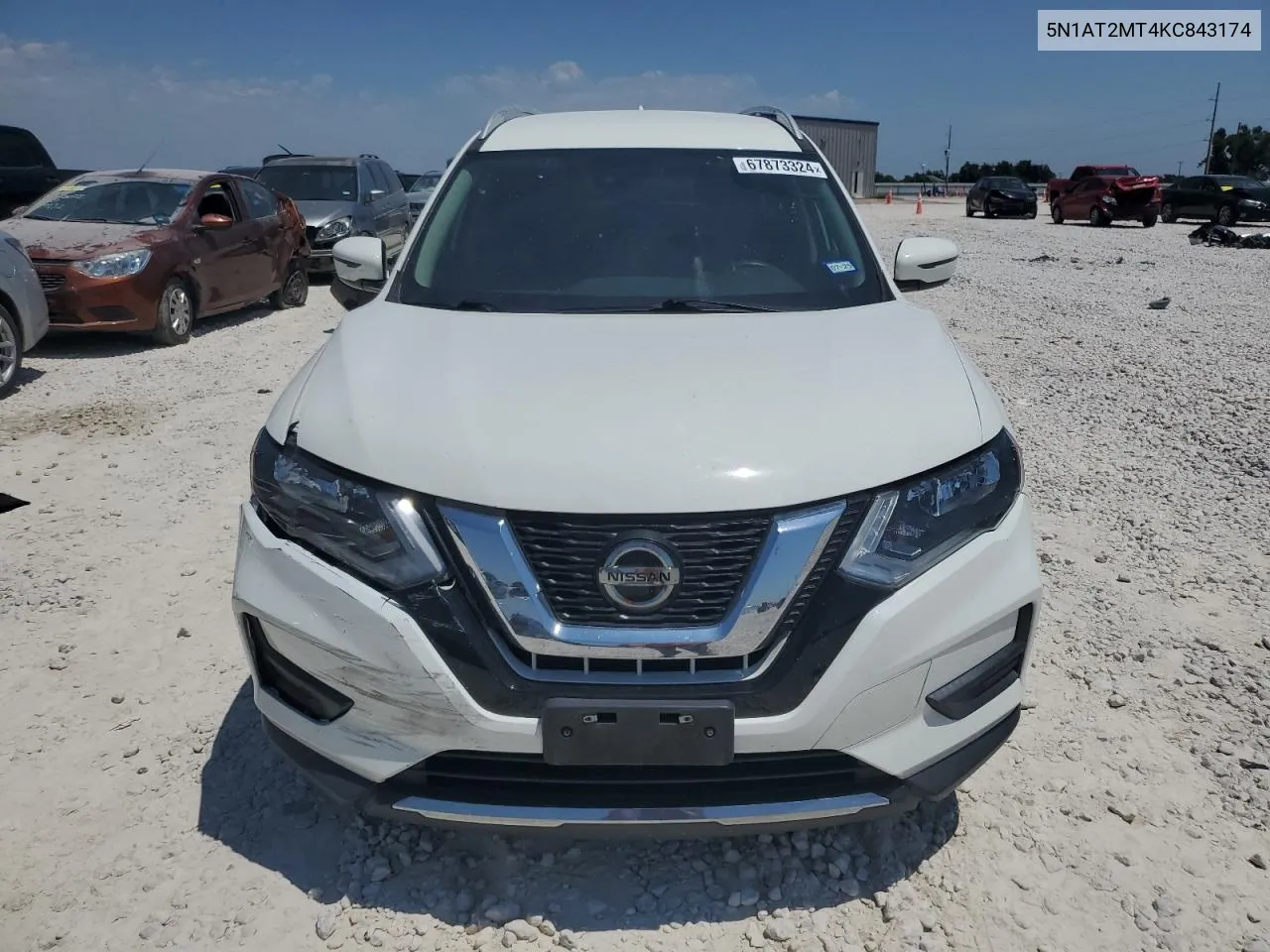 2019 Nissan Rogue S VIN: 5N1AT2MT4KC843174 Lot: 67873324