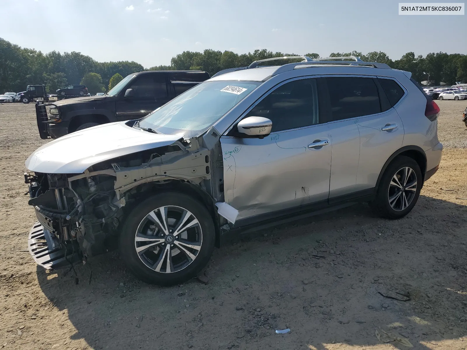 2019 Nissan Rogue S VIN: 5N1AT2MT5KC836007 Lot: 68294614