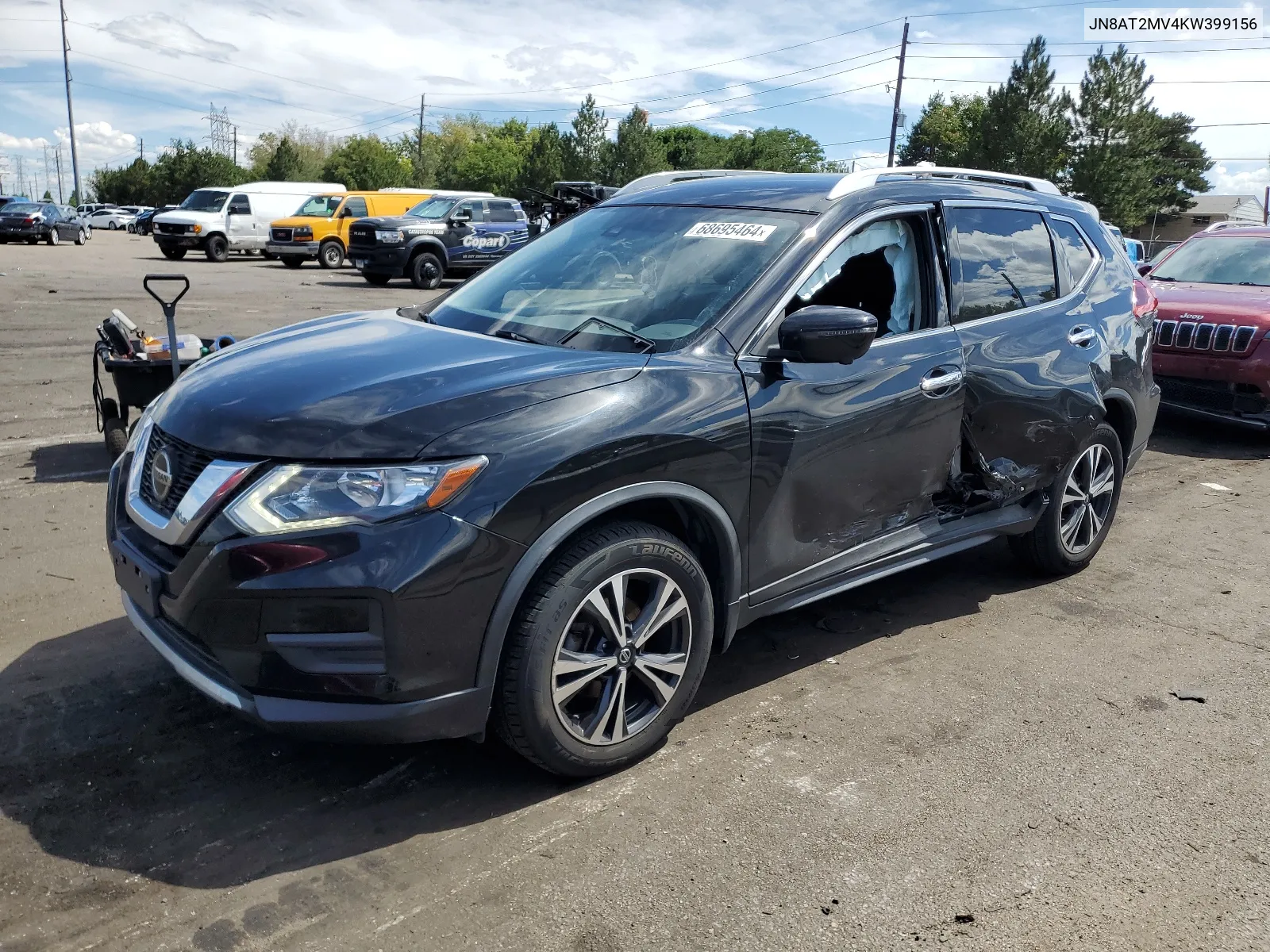 2019 Nissan Rogue S VIN: JN8AT2MV4KW399156 Lot: 68695464