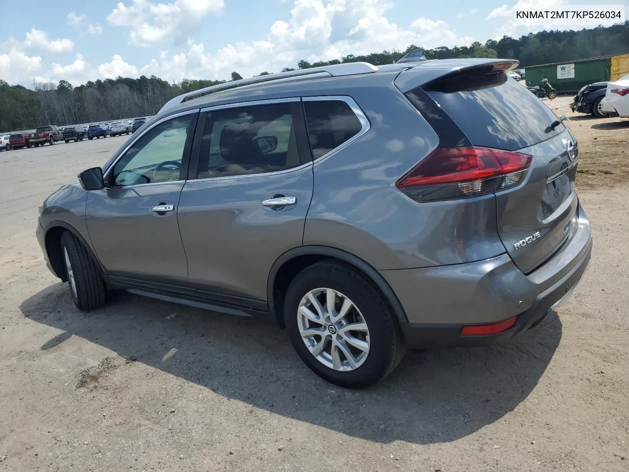 2019 Nissan Rogue S VIN: KNMAT2MT7KP526034 Lot: 69284704