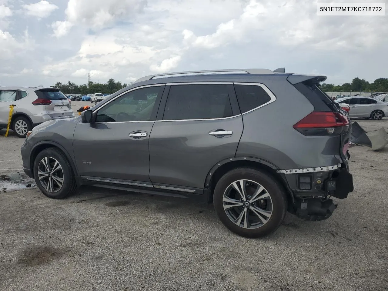 5N1ET2MT7KC718722 2019 Nissan Rogue Sv Hybrid