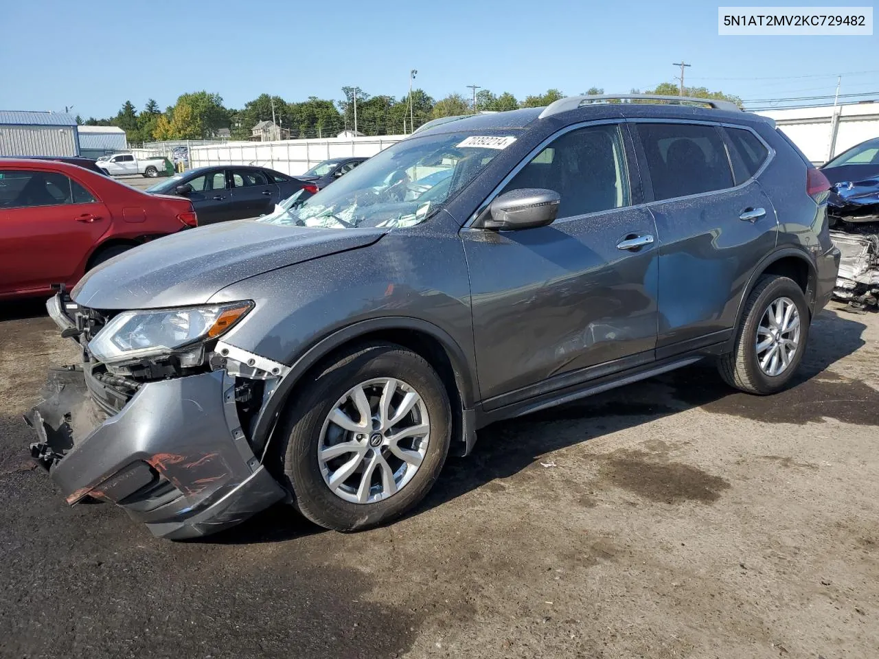 2019 Nissan Rogue S VIN: 5N1AT2MV2KC729482 Lot: 70392214