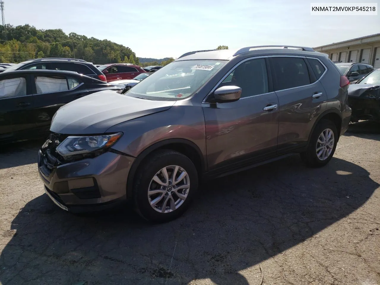 2019 Nissan Rogue S VIN: KNMAT2MV0KP545218 Lot: 70481904