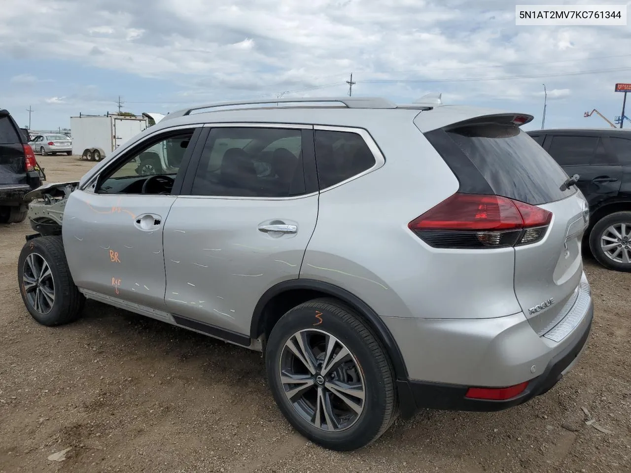 2019 Nissan Rogue S VIN: 5N1AT2MV7KC761344 Lot: 70676824