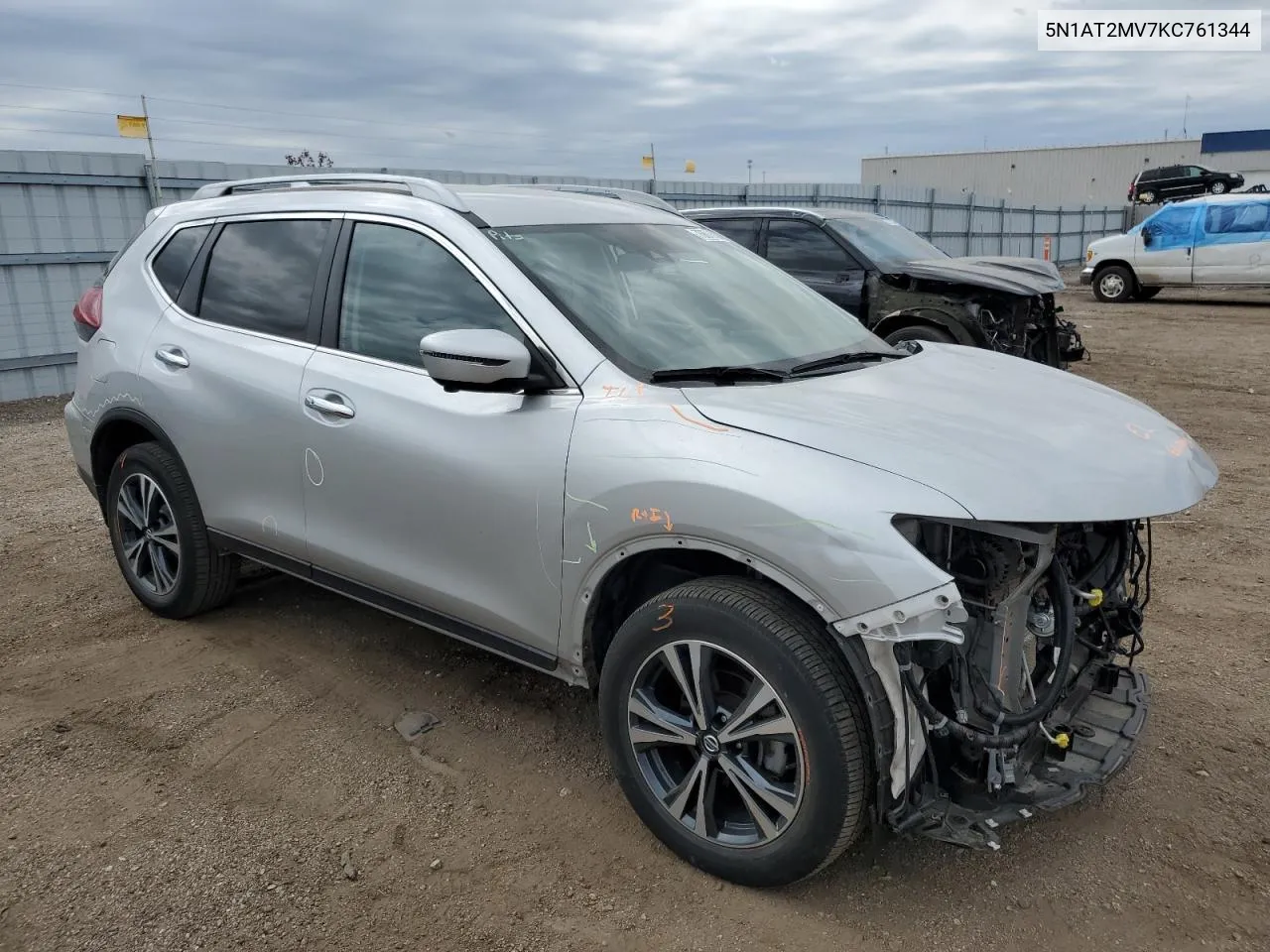 2019 Nissan Rogue S VIN: 5N1AT2MV7KC761344 Lot: 70676824