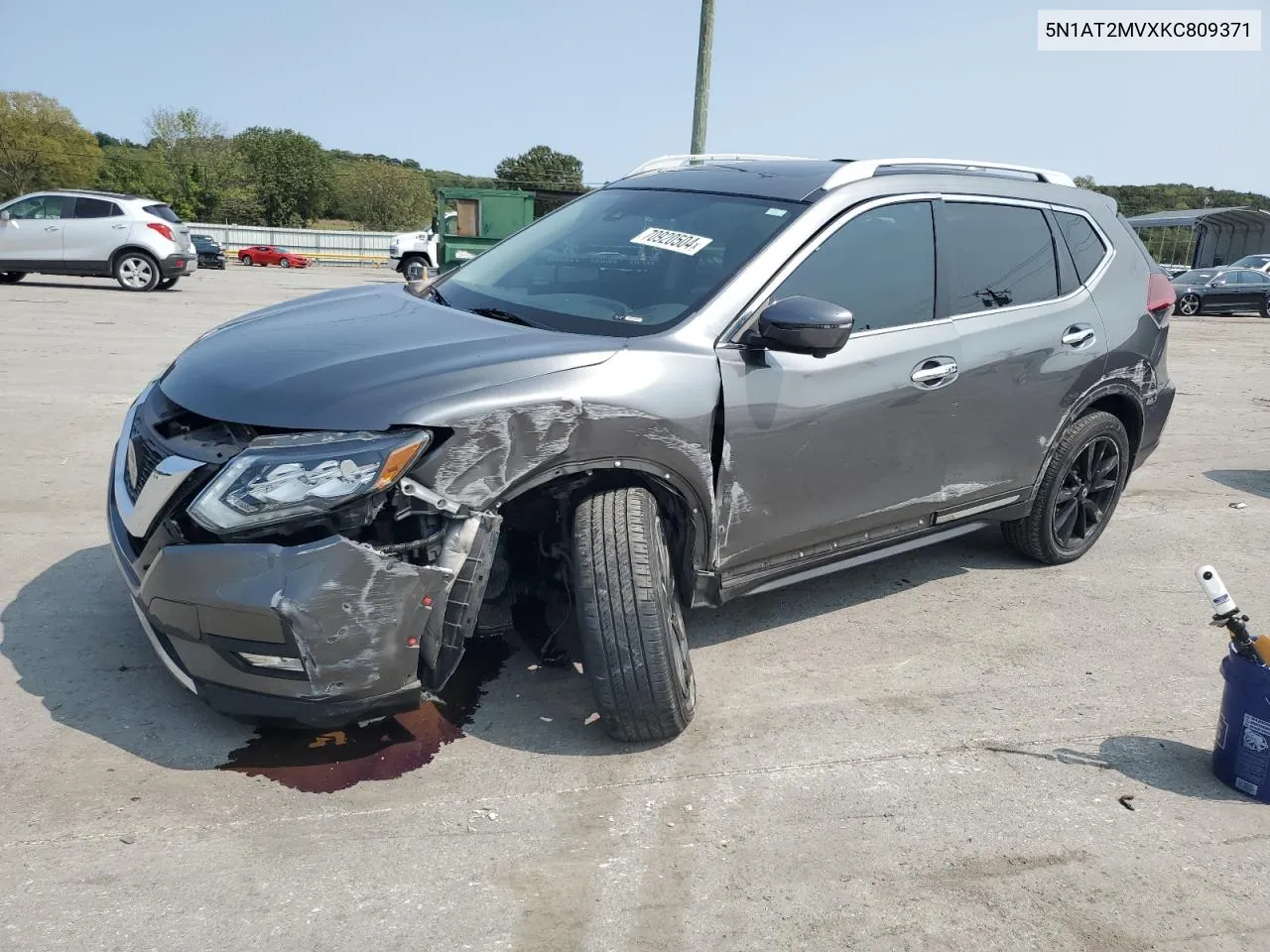 2019 Nissan Rogue S VIN: 5N1AT2MVXKC809371 Lot: 70920504