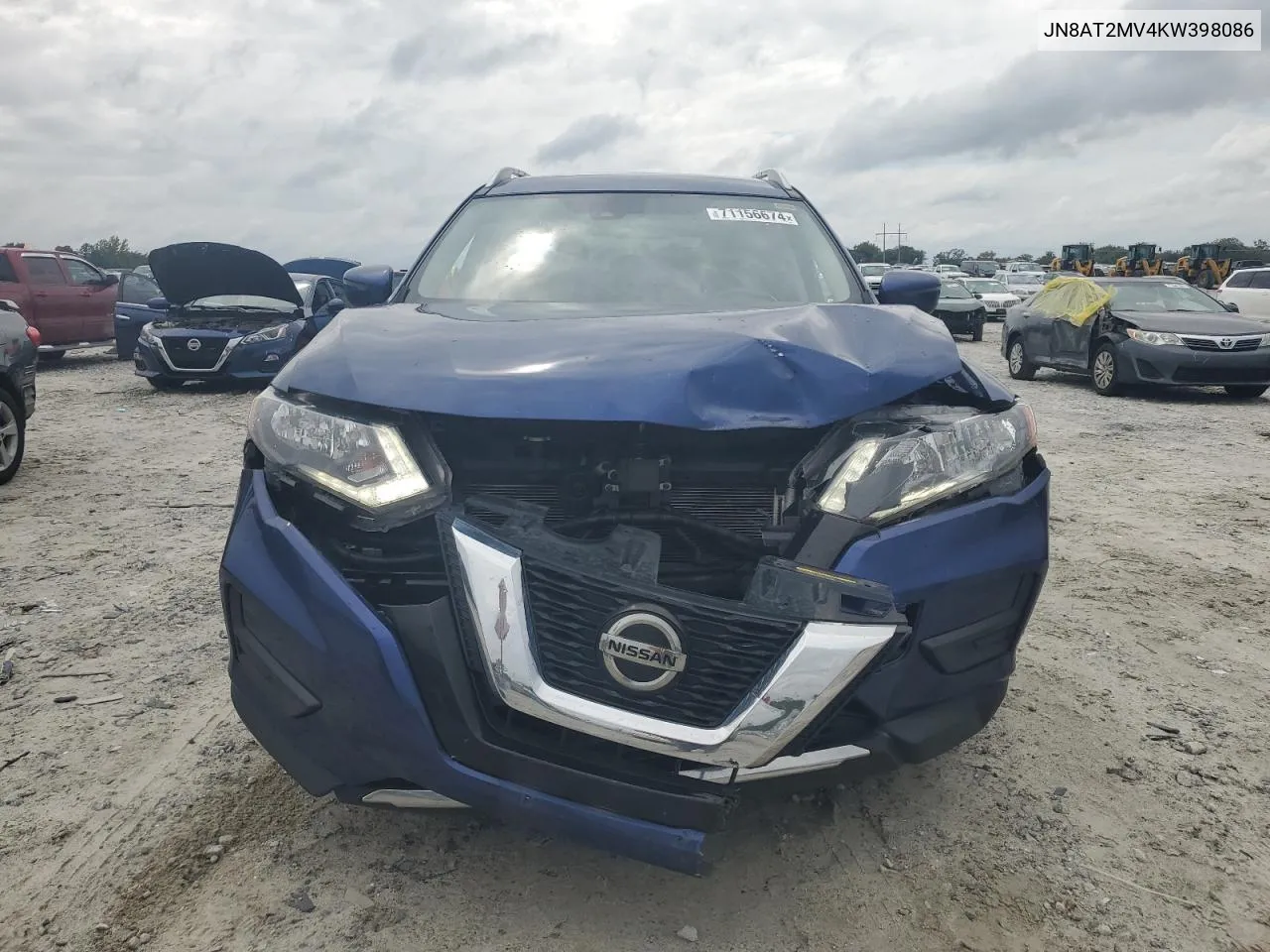 2019 Nissan Rogue S VIN: JN8AT2MV4KW398086 Lot: 71156674