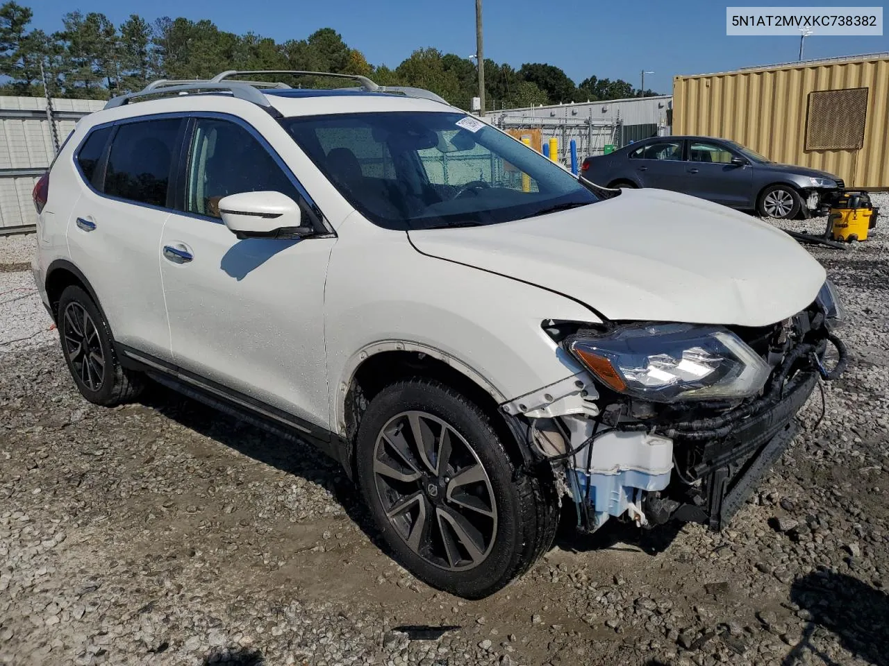 2019 Nissan Rogue S VIN: 5N1AT2MVXKC738382 Lot: 71399494