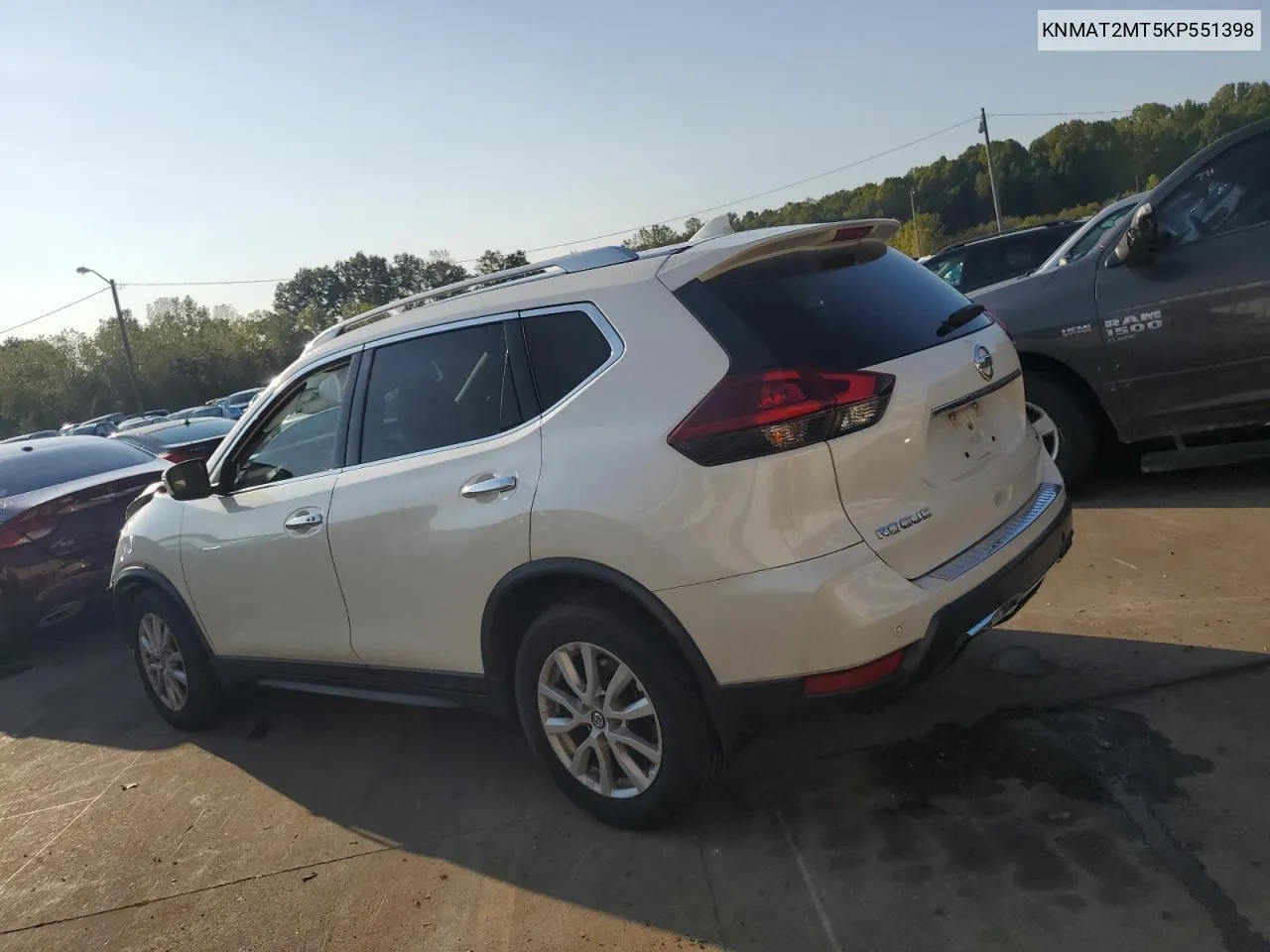 2019 Nissan Rogue S VIN: KNMAT2MT5KP551398 Lot: 71496194