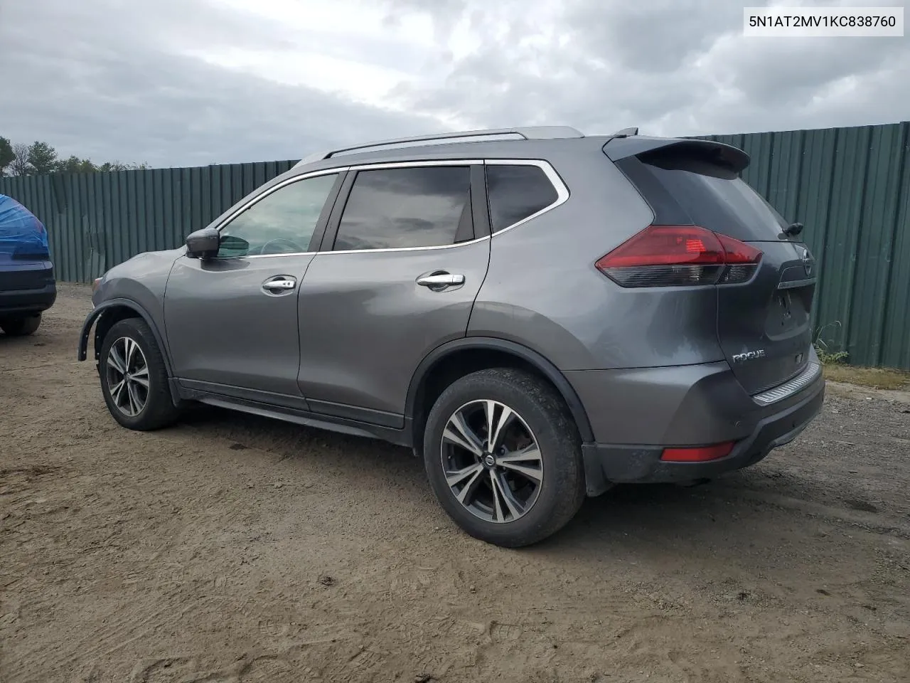 2019 Nissan Rogue S VIN: 5N1AT2MV1KC838760 Lot: 71543004