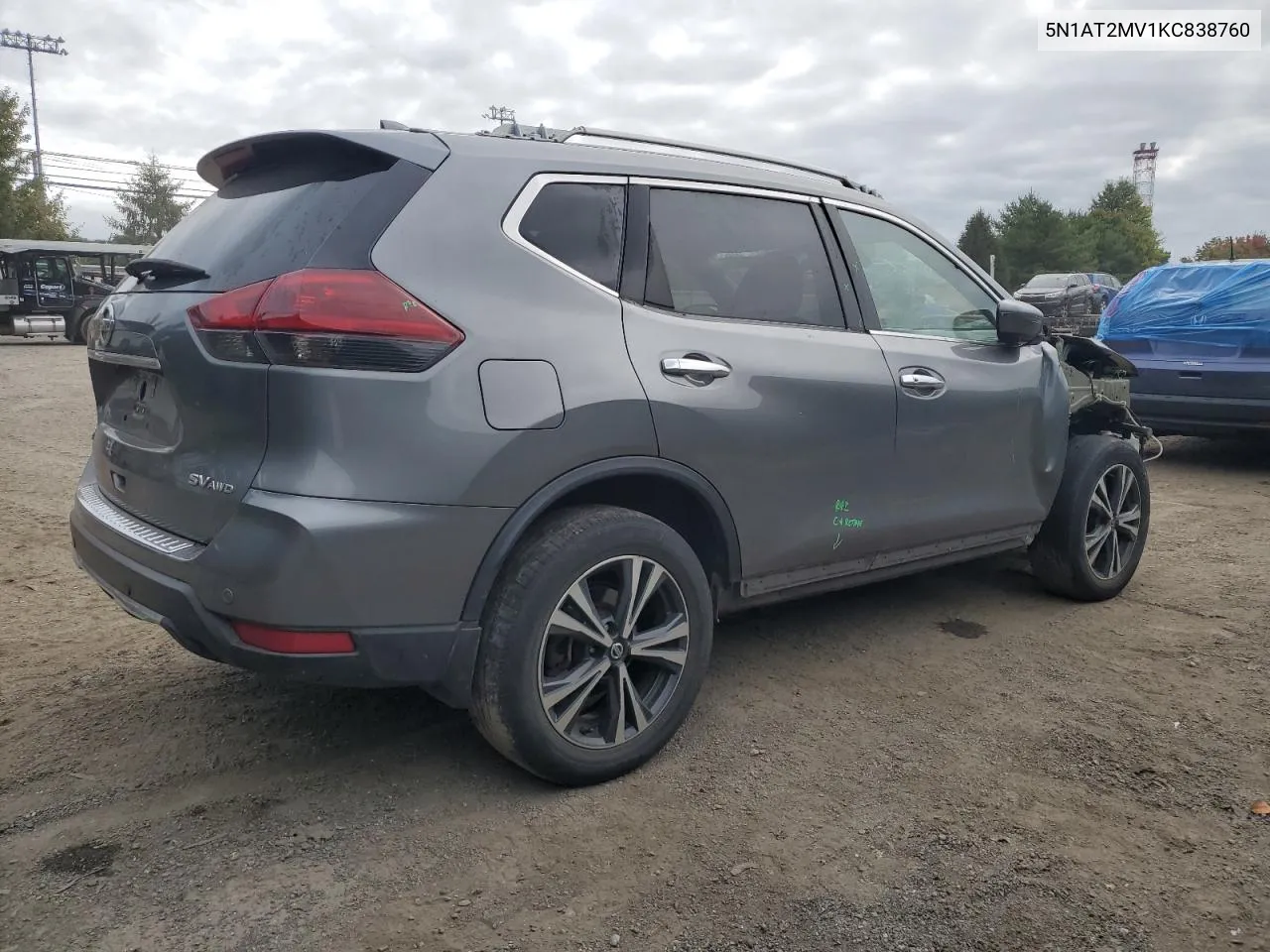 2019 Nissan Rogue S VIN: 5N1AT2MV1KC838760 Lot: 71543004