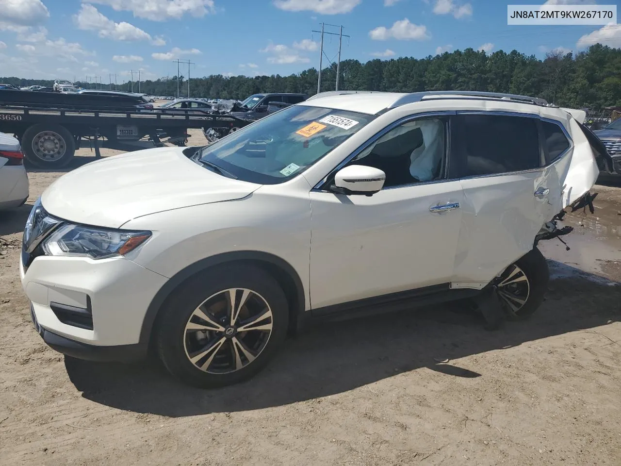 2019 Nissan Rogue S VIN: JN8AT2MT9KW267170 Lot: 71551574