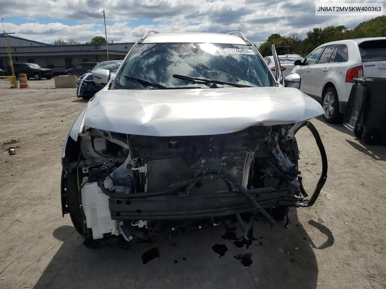 2019 Nissan Rogue S VIN: JN8AT2MV5KW400363 Lot: 71740834