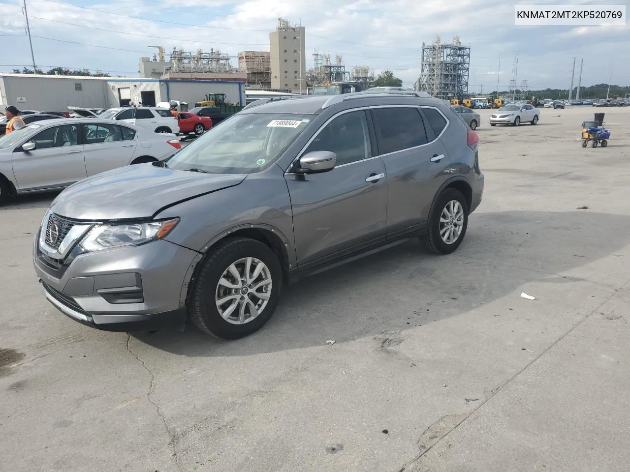 2019 Nissan Rogue S VIN: KNMAT2MT2KP520769 Lot: 71889044