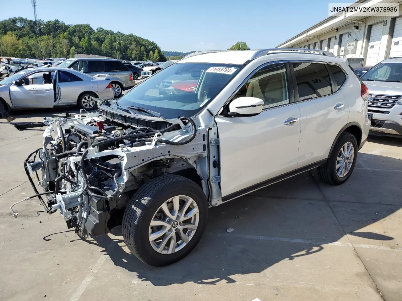 2019 Nissan Rogue S VIN: JN8AT2MV2KW378936 Lot: 71935794