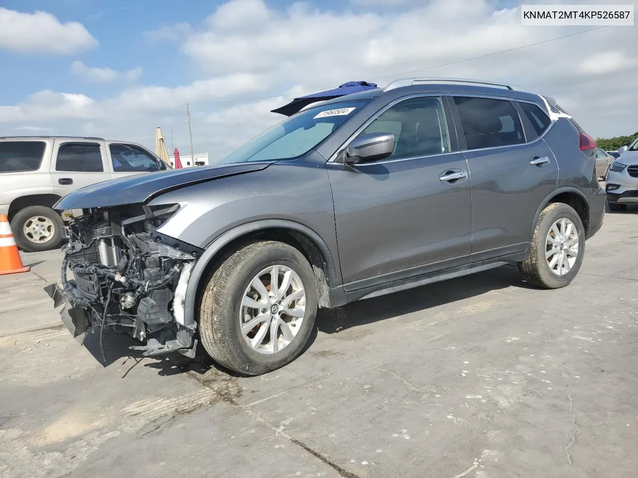 2019 Nissan Rogue S VIN: KNMAT2MT4KP526587 Lot: 71960504