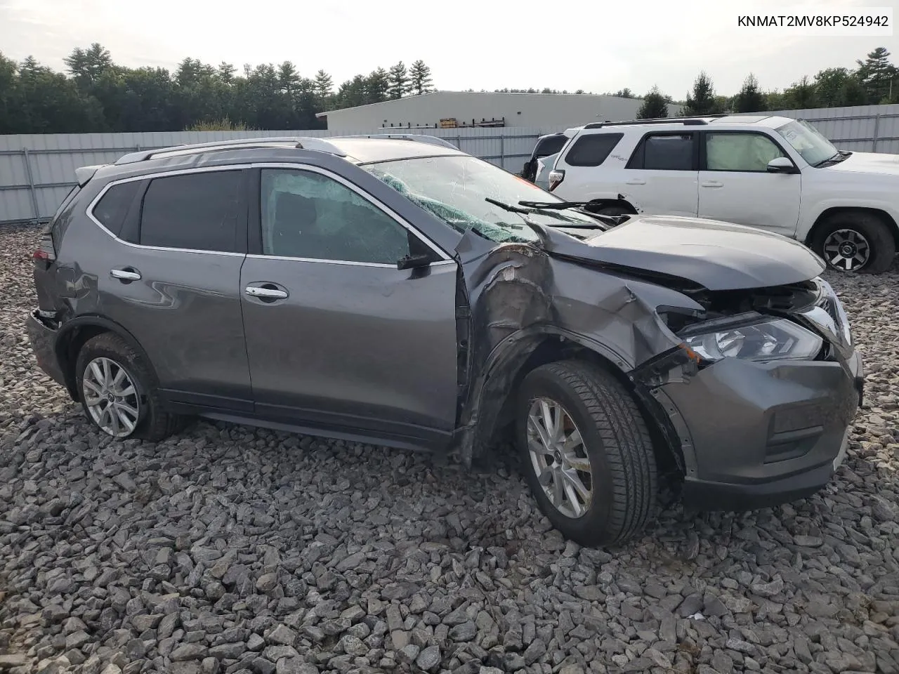 2019 Nissan Rogue S VIN: KNMAT2MV8KP524942 Lot: 72000224