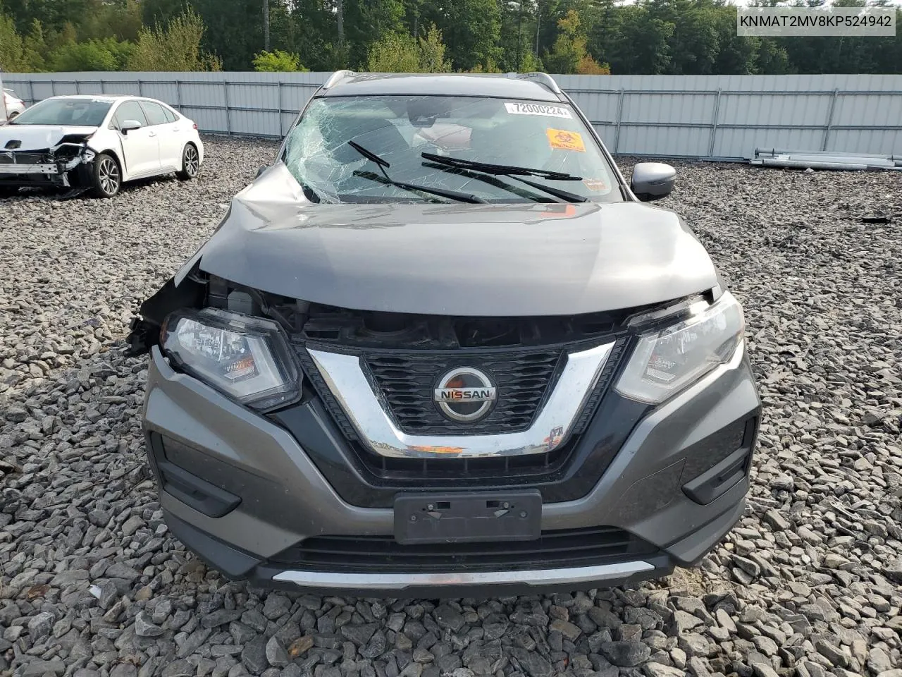 2019 Nissan Rogue S VIN: KNMAT2MV8KP524942 Lot: 72000224