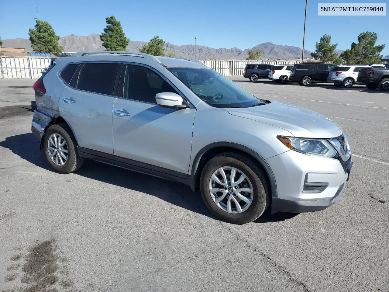 2019 Nissan Rogue S VIN: 5N1AT2MT1KC759040 Lot: 72070284