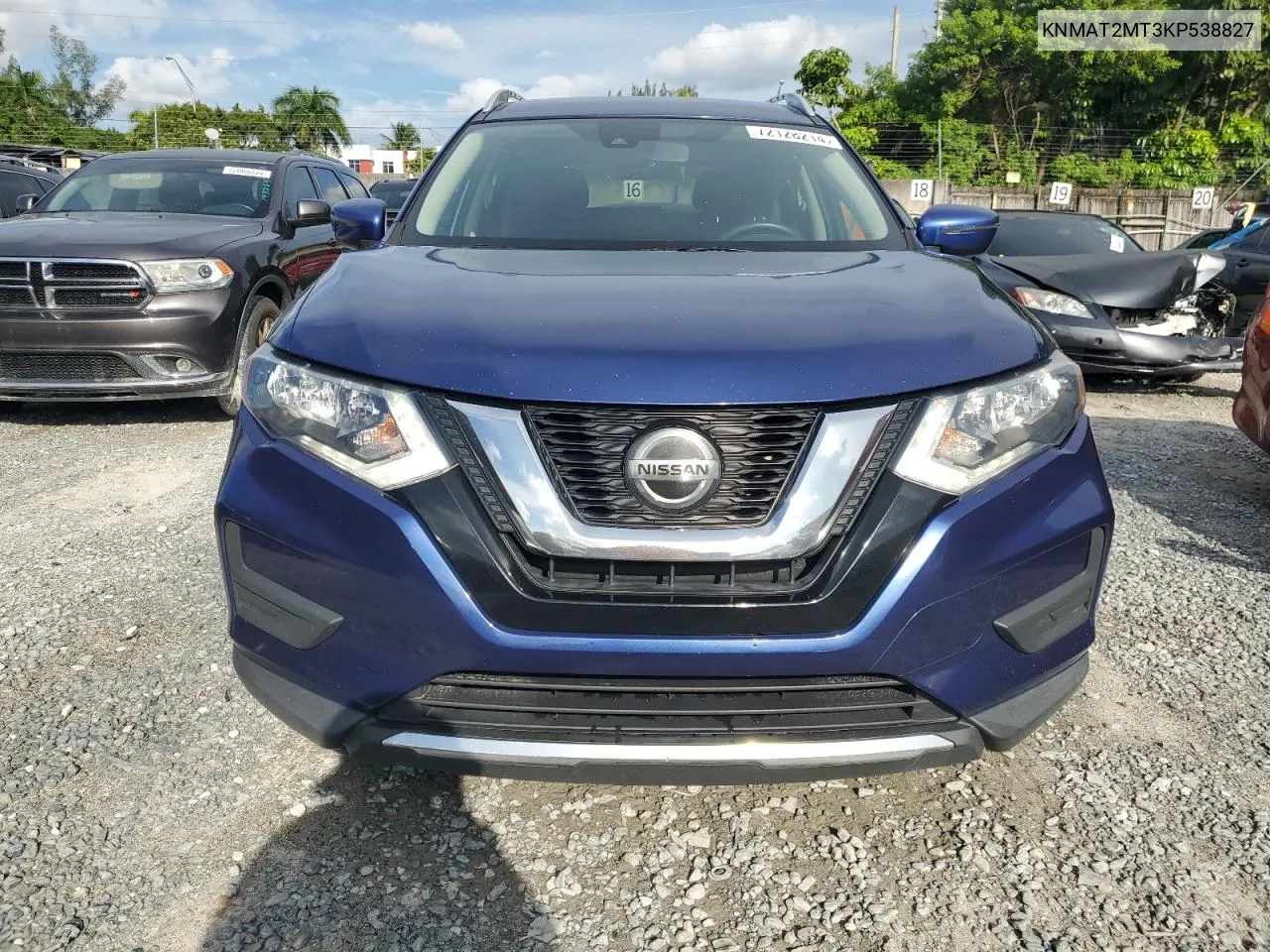 2019 Nissan Rogue S VIN: KNMAT2MT3KP538827 Lot: 72128214