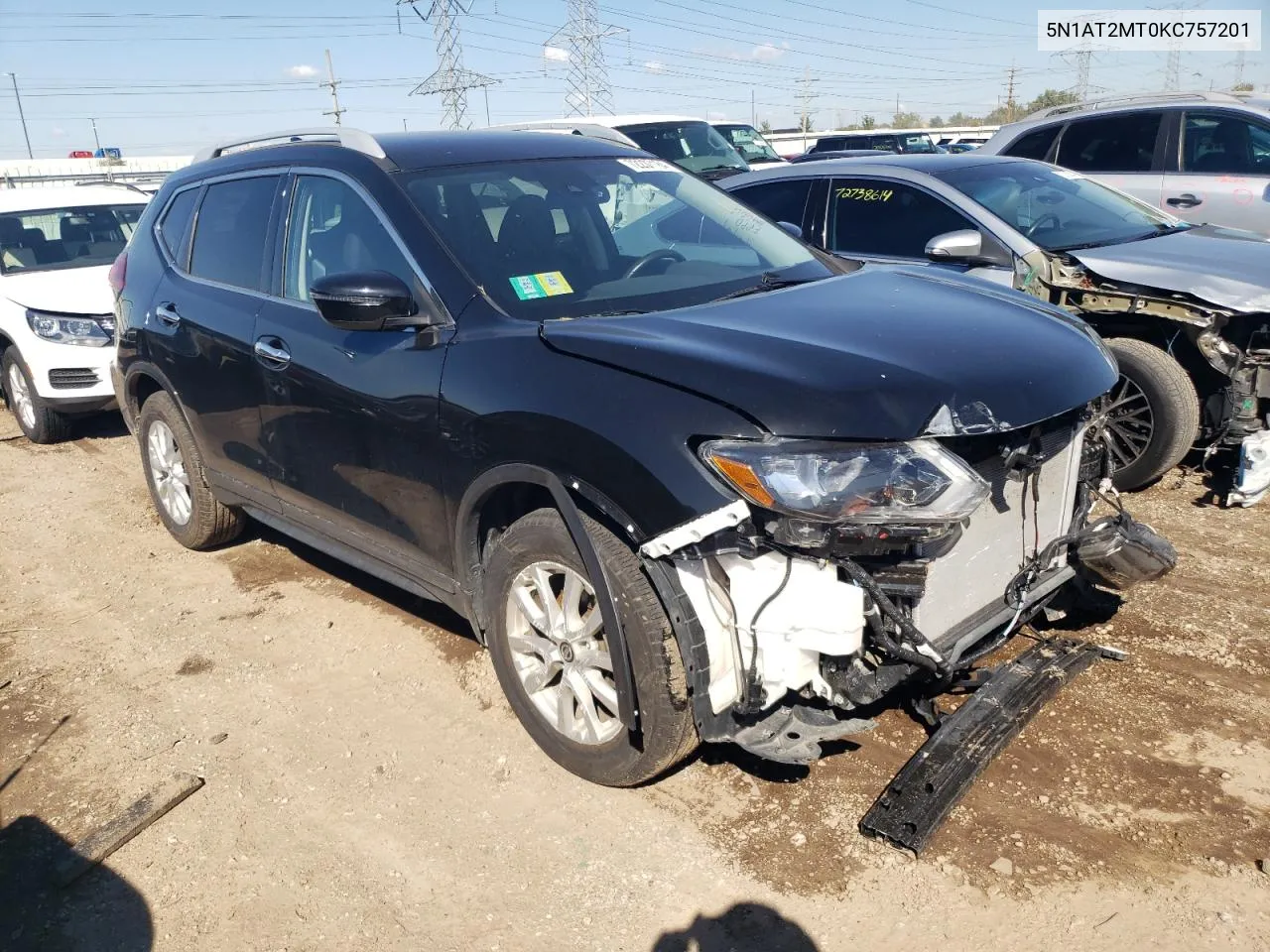 2019 Nissan Rogue S VIN: 5N1AT2MT0KC757201 Lot: 72237184