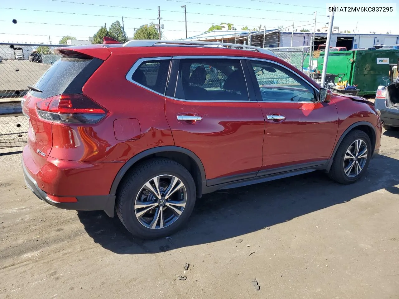 2019 Nissan Rogue S VIN: 5N1AT2MV6KC837295 Lot: 72246974