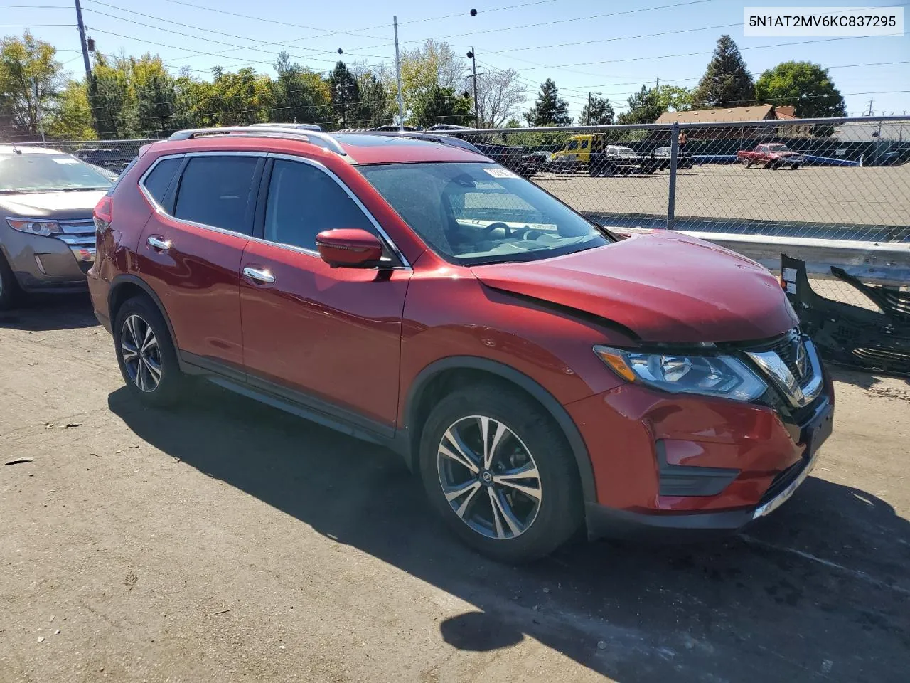 2019 Nissan Rogue S VIN: 5N1AT2MV6KC837295 Lot: 72246974