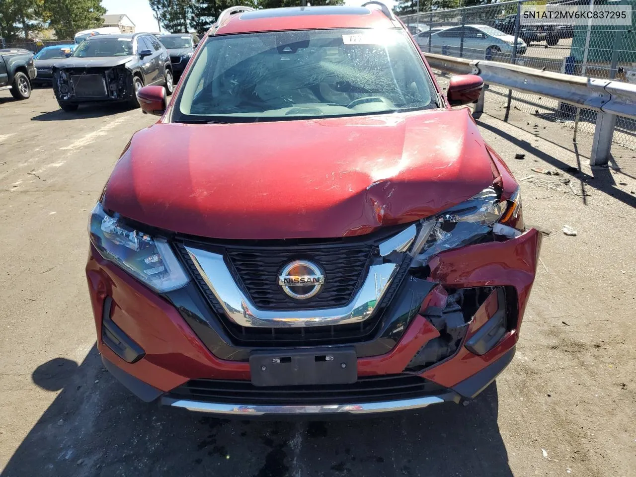 2019 Nissan Rogue S VIN: 5N1AT2MV6KC837295 Lot: 72246974