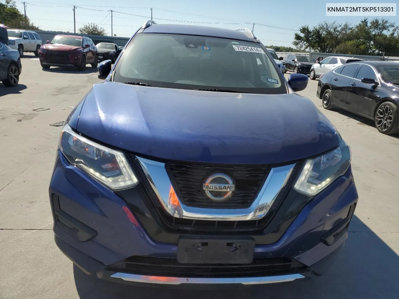 2019 Nissan Rogue S VIN: KNMAT2MT5KP513301 Lot: 72425414