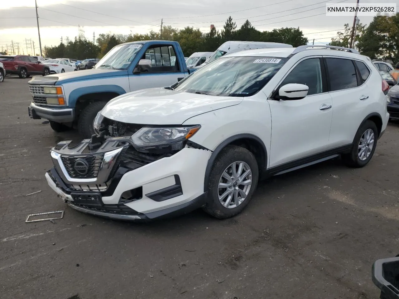 2019 Nissan Rogue S VIN: KNMAT2MV2KP526282 Lot: 72438814