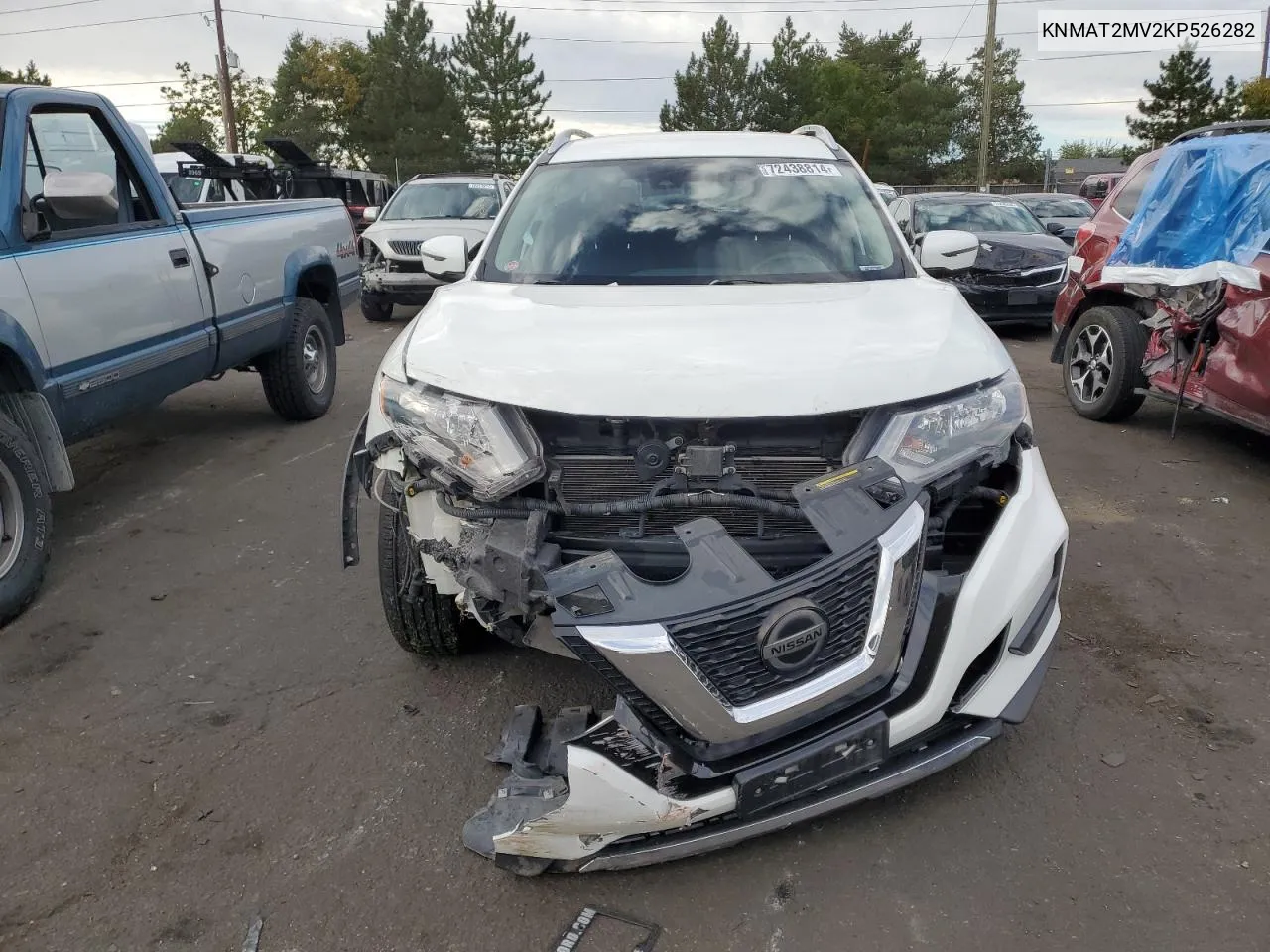 2019 Nissan Rogue S VIN: KNMAT2MV2KP526282 Lot: 72438814