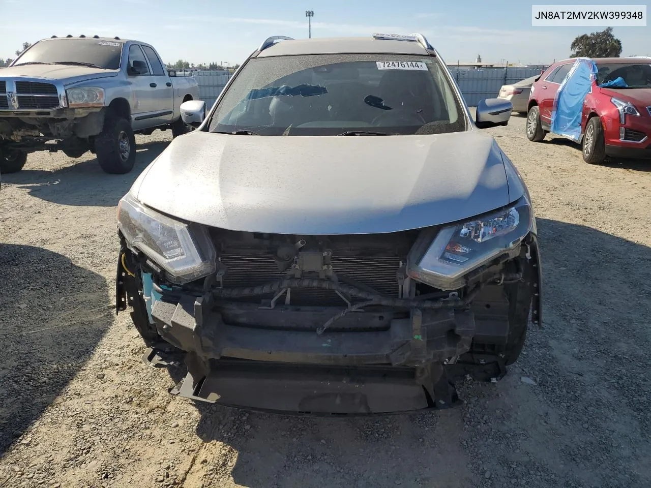 2019 Nissan Rogue S VIN: JN8AT2MV2KW399348 Lot: 72476144