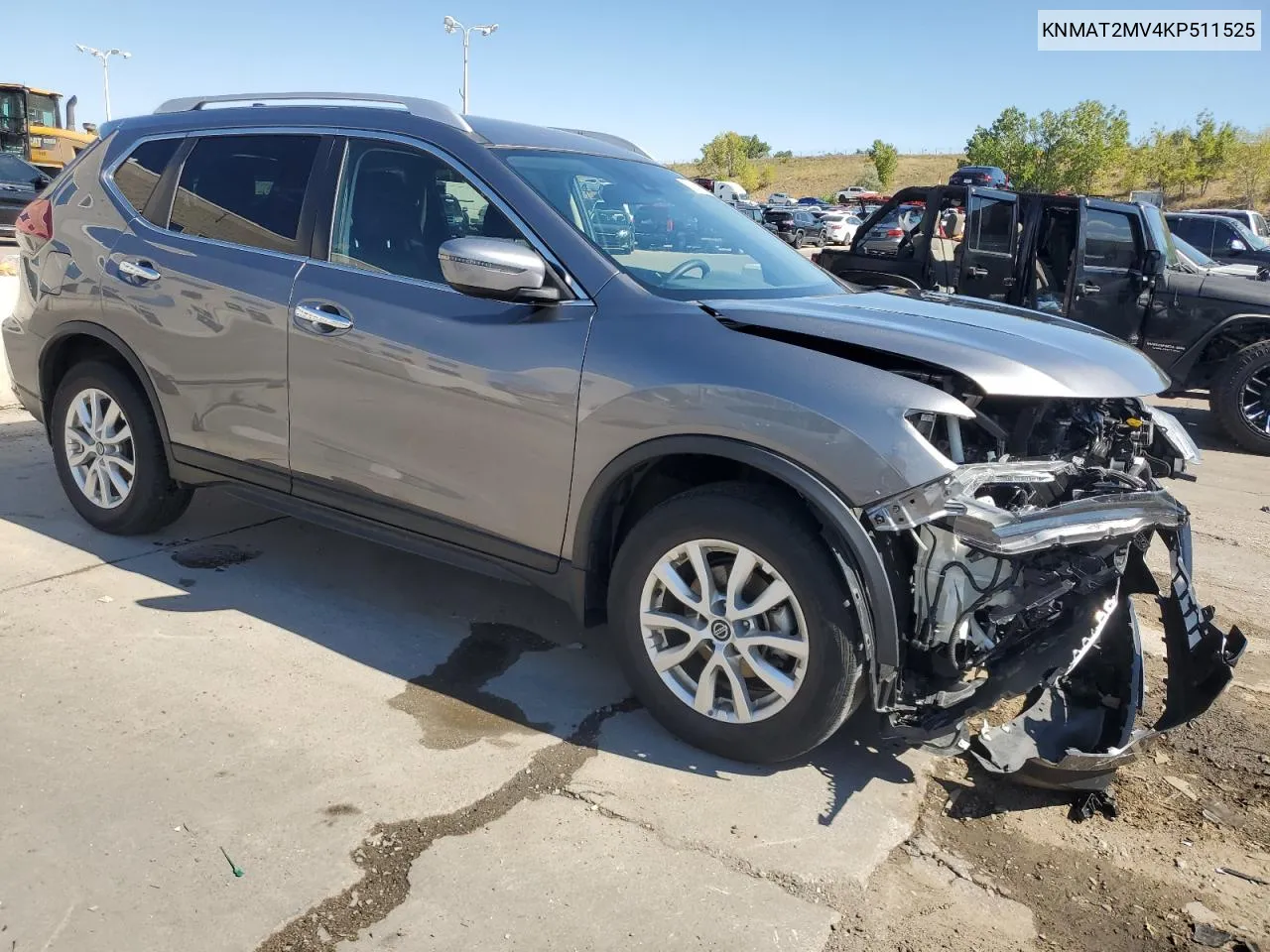 2019 Nissan Rogue S VIN: KNMAT2MV4KP511525 Lot: 72547044