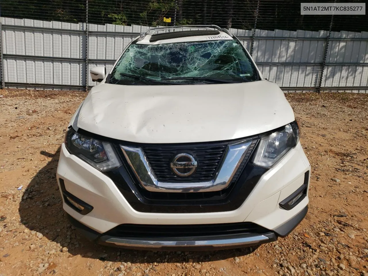 2019 Nissan Rogue S VIN: 5N1AT2MT7KC835277 Lot: 72804514