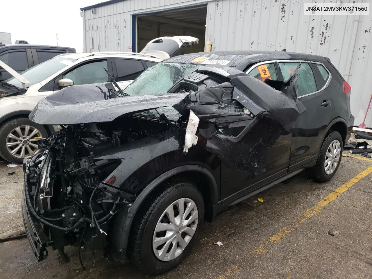 2019 Nissan Rogue S VIN: JN8AT2MV3KW371560 Lot: 72809224