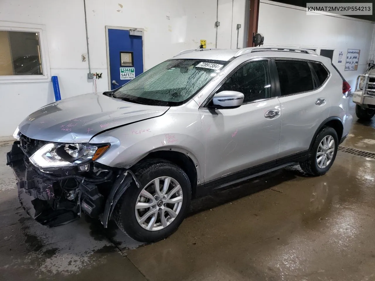 2019 Nissan Rogue S VIN: KNMAT2MV2KP554213 Lot: 72897384