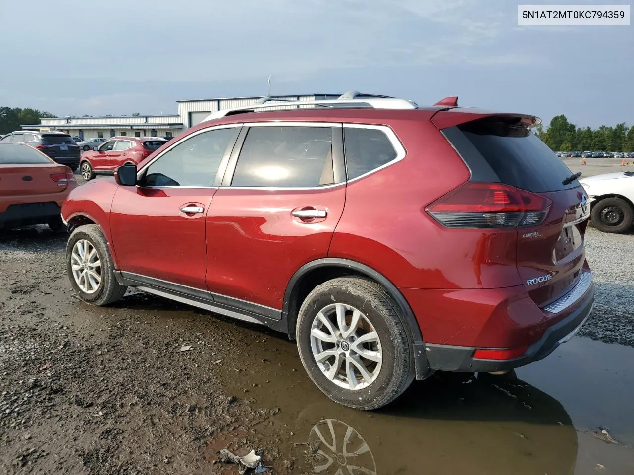 2019 Nissan Rogue S VIN: 5N1AT2MT0KC794359 Lot: 72944994