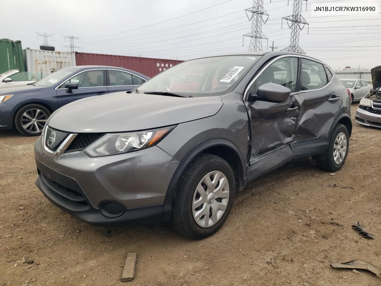 JN1BJ1CR7KW316990 2019 Nissan Rogue Sport S