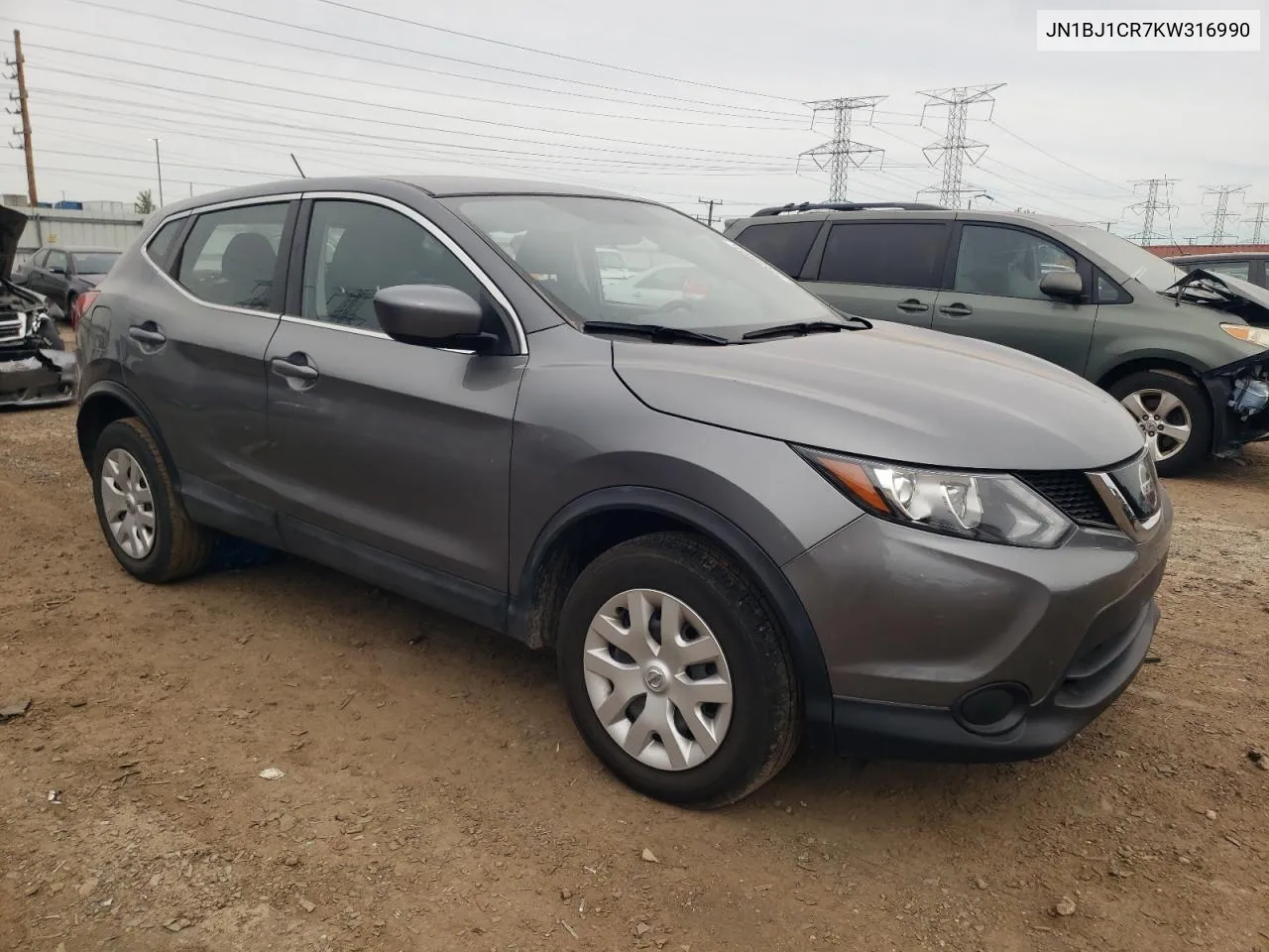 JN1BJ1CR7KW316990 2019 Nissan Rogue Sport S