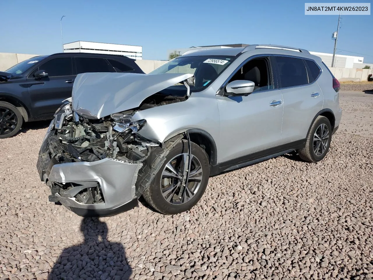 2019 Nissan Rogue S VIN: JN8AT2MT4KW262023 Lot: 72956574