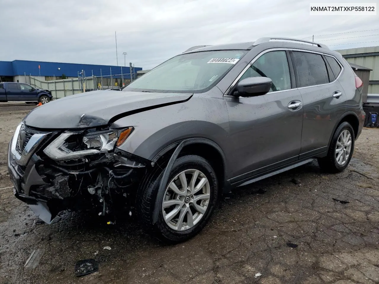 2019 Nissan Rogue S VIN: KNMAT2MTXKP558122 Lot: 73117744