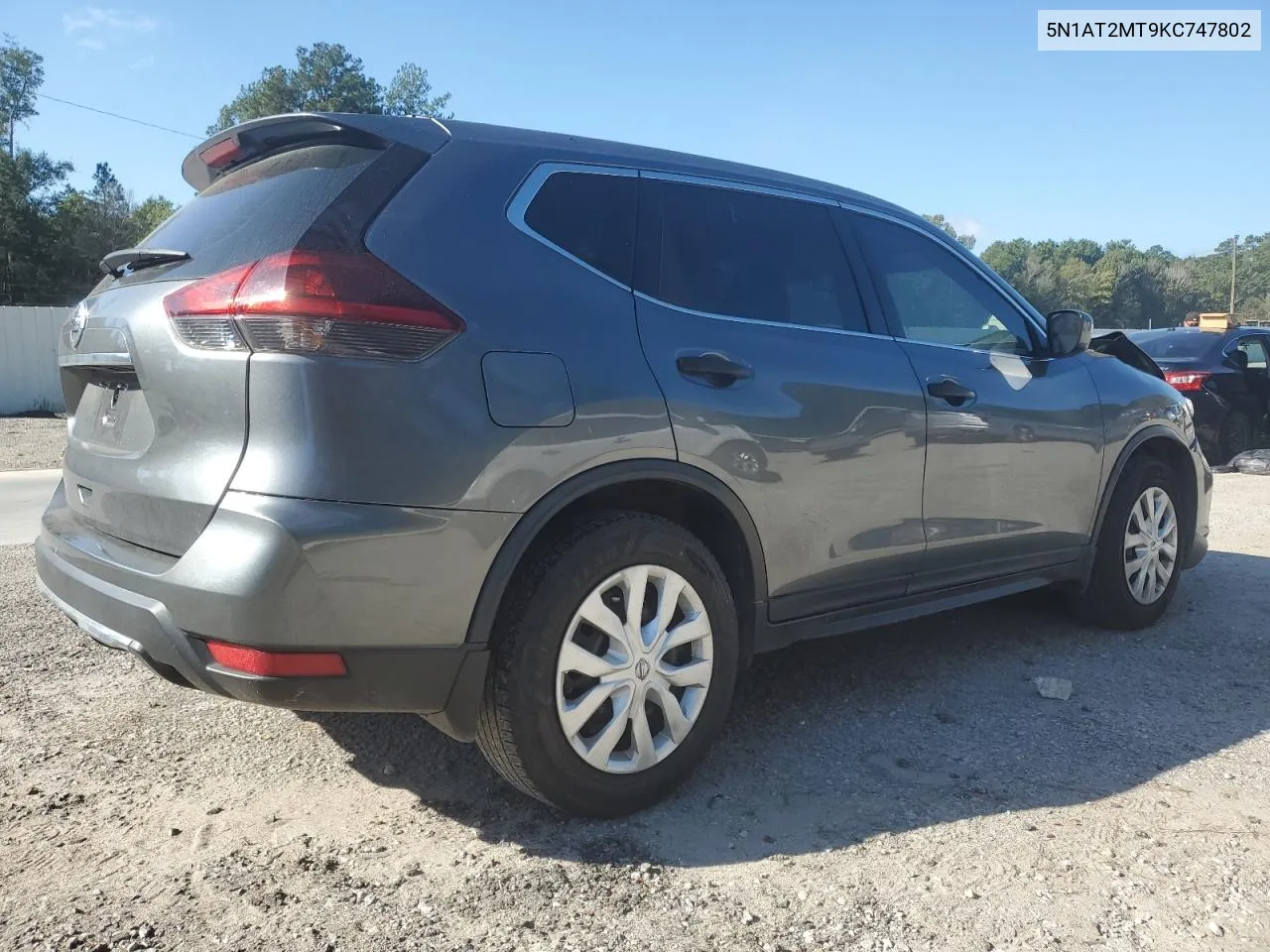 2019 Nissan Rogue S VIN: 5N1AT2MT9KC747802 Lot: 73123374