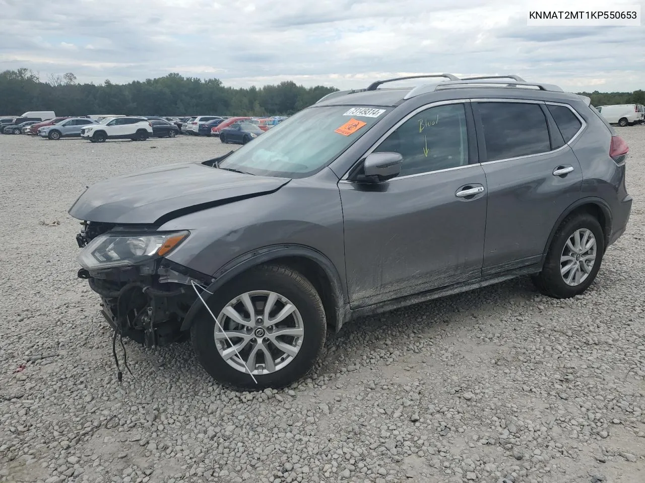 2019 Nissan Rogue S VIN: KNMAT2MT1KP550653 Lot: 73149314