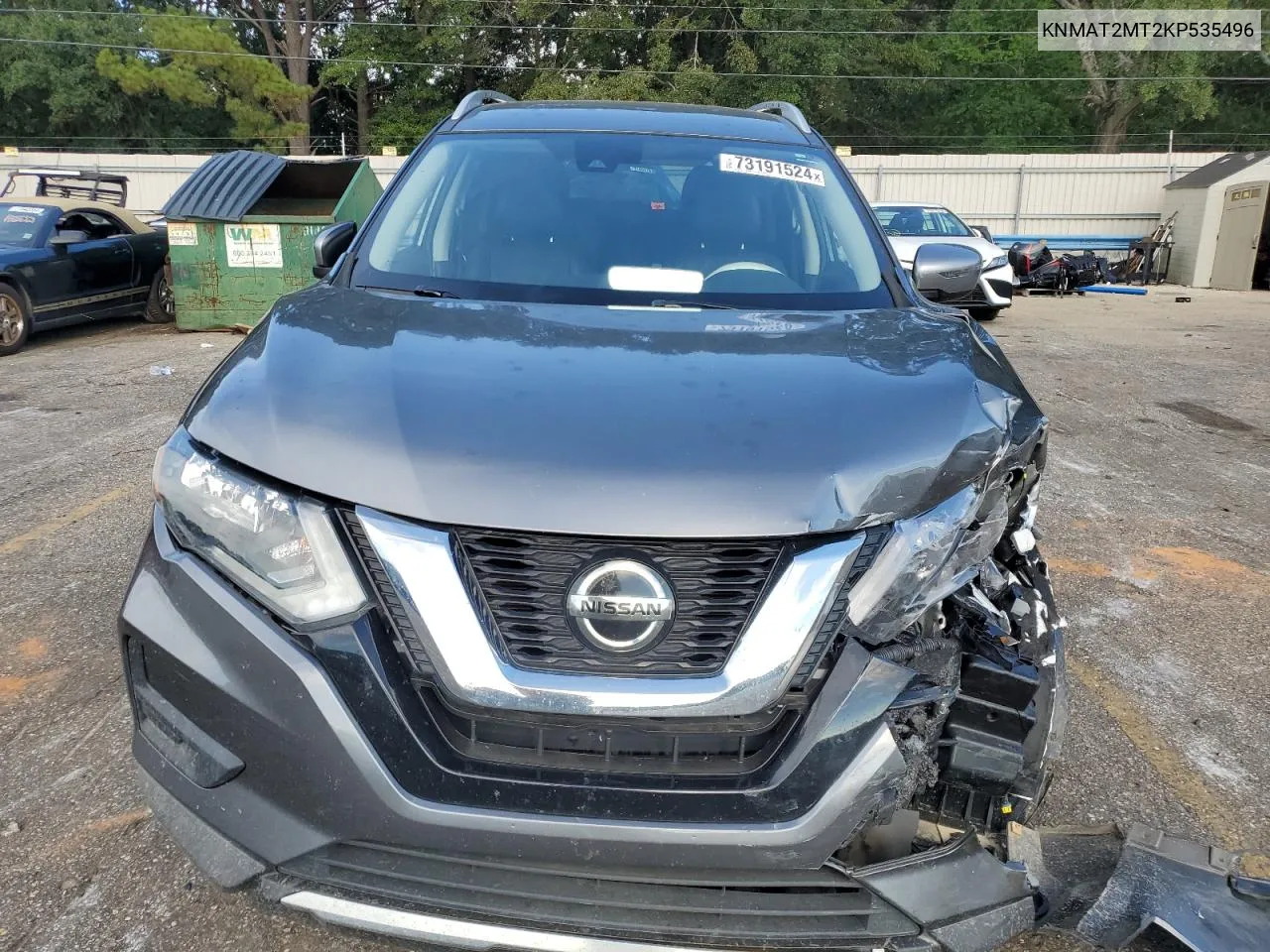 2019 Nissan Rogue S VIN: KNMAT2MT2KP535496 Lot: 73191524