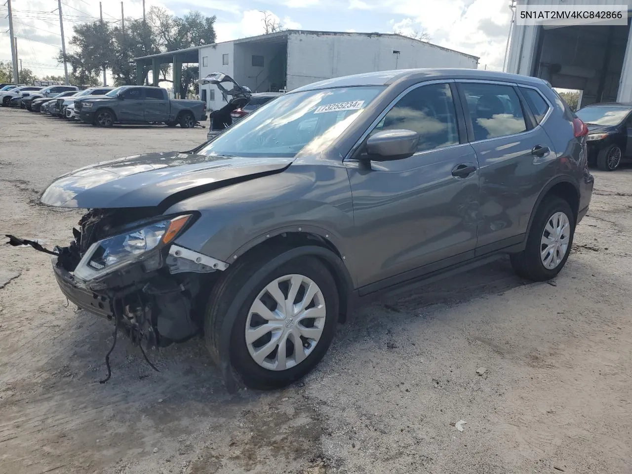 2019 Nissan Rogue S VIN: 5N1AT2MV4KC842866 Lot: 73255234