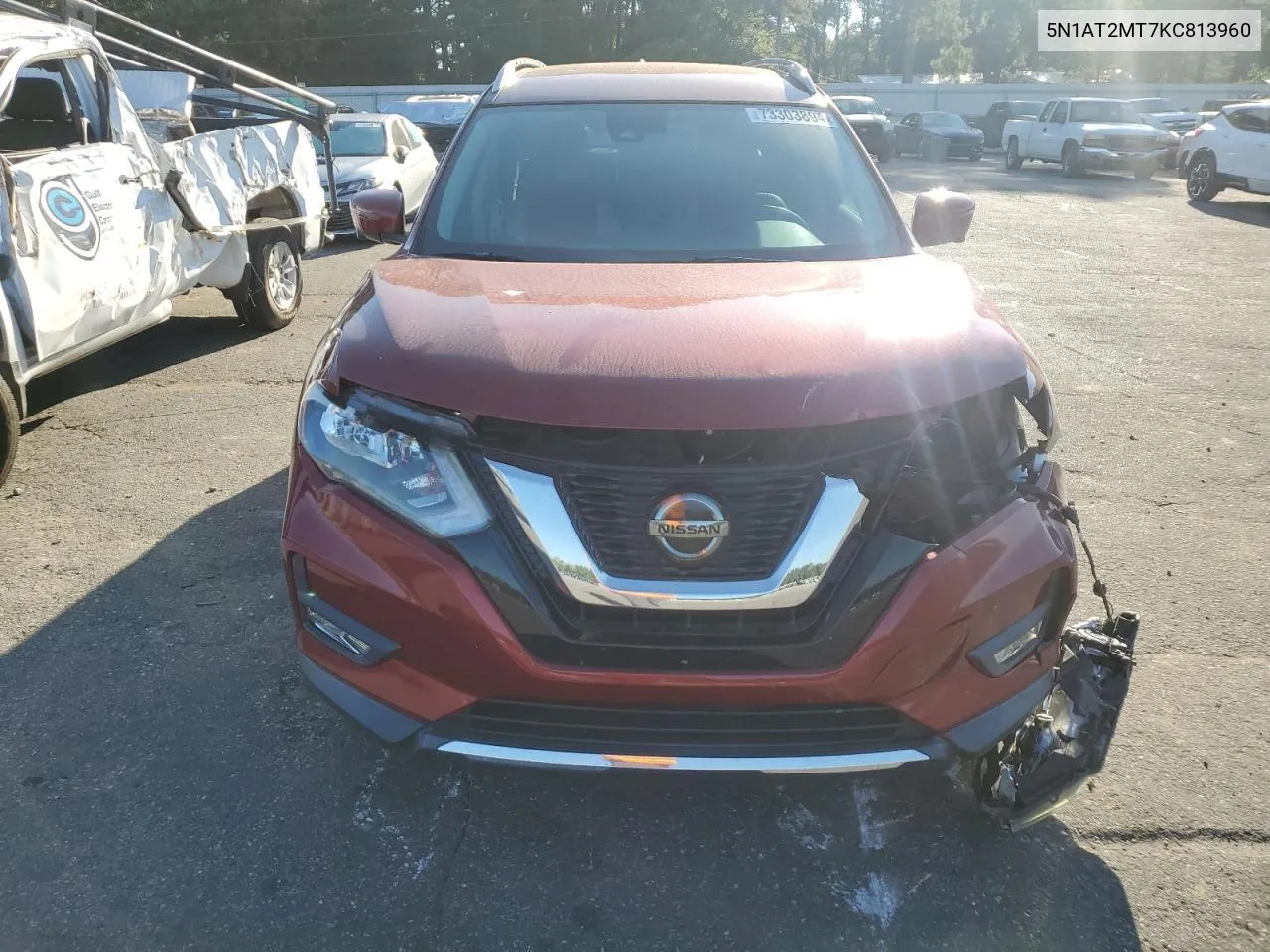 2019 Nissan Rogue S VIN: 5N1AT2MT7KC813960 Lot: 73303894