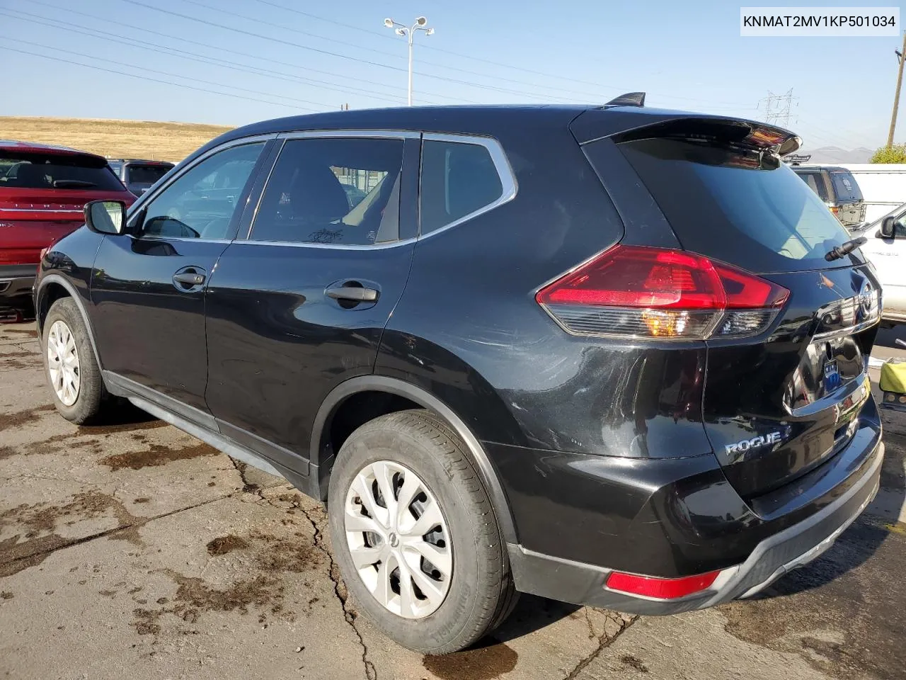 2019 Nissan Rogue S VIN: KNMAT2MV1KP501034 Lot: 73421684