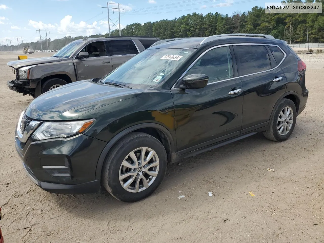 2019 Nissan Rogue S VIN: 5N1AT2MT3KC803247 Lot: 73513634